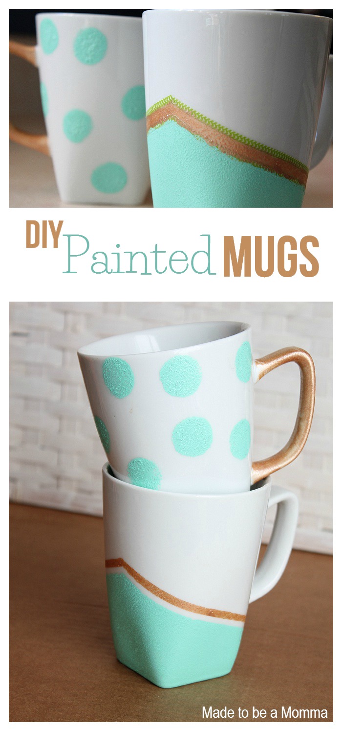 Diy Painted Mugs Collage