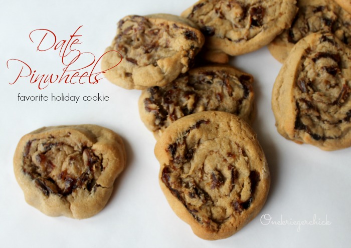 Delicious Date Pinwheels...My Favorite Holiday Cookie!