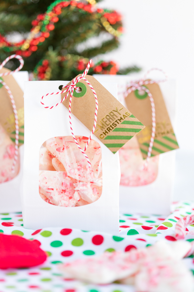 peppermint bark gift wrapped