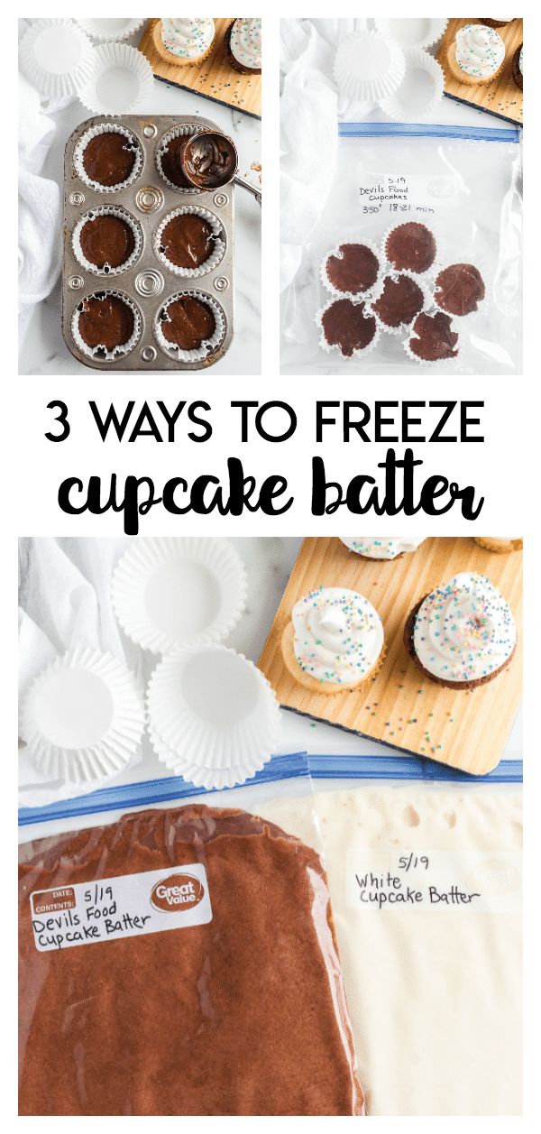 3 Ways to Freeze Cupcake Batter: freezing cupcake batter couldn't be simpler with these easy to follow tips!