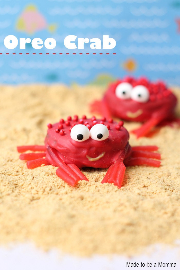 Have fun in the kitchen with your kids creating these chocolate covered Oreo crabs! They are the perfect summer treat!