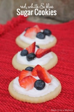 Mini Red, White & Blue Sugar Cookies