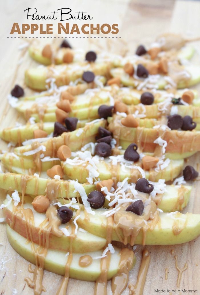 Need a simple and healthy snack? Try these Peanut Butter Apple Nachos--so yummy!