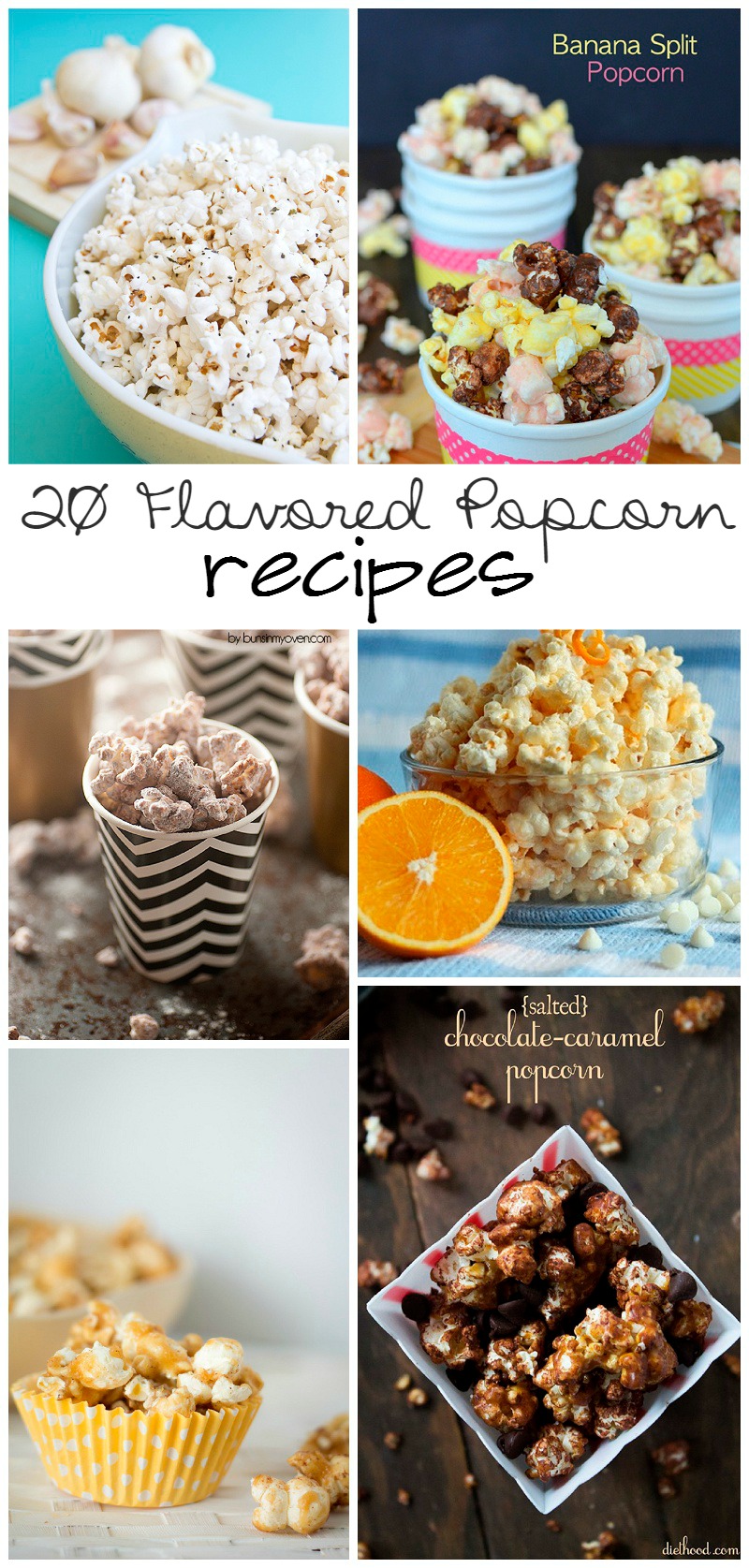 20 Flavored Popcorn recipes to help satisfy any sweet & salty desire!