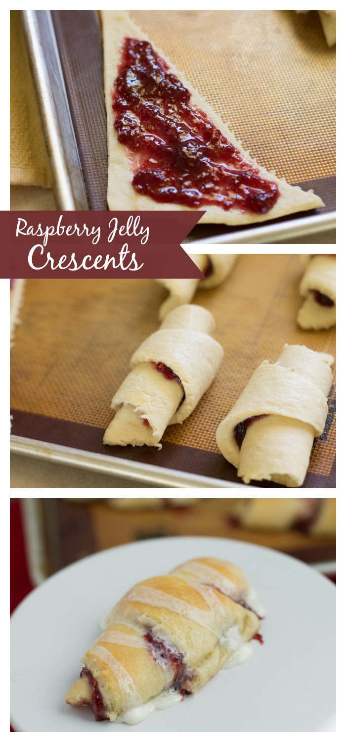You only need three ingredients to make these delicious Raspberry Jelly Crescents!