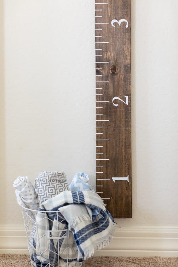 DIY Ruler Growth Chart - Made To Be A Momma