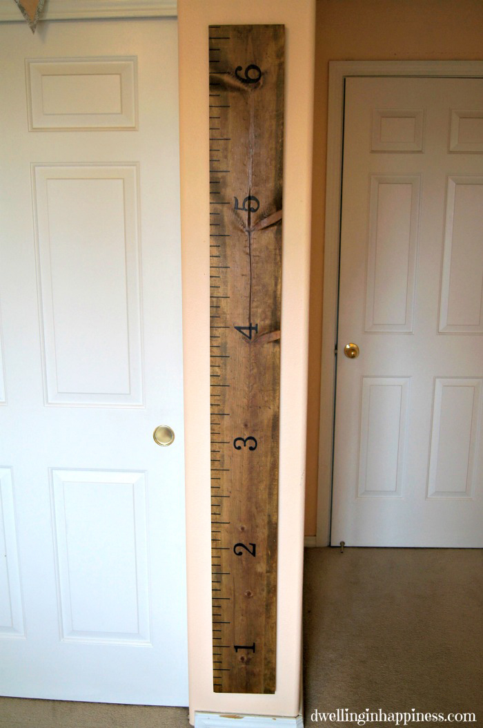 DIY Ruler Growth Chart - Made To Be A Momma