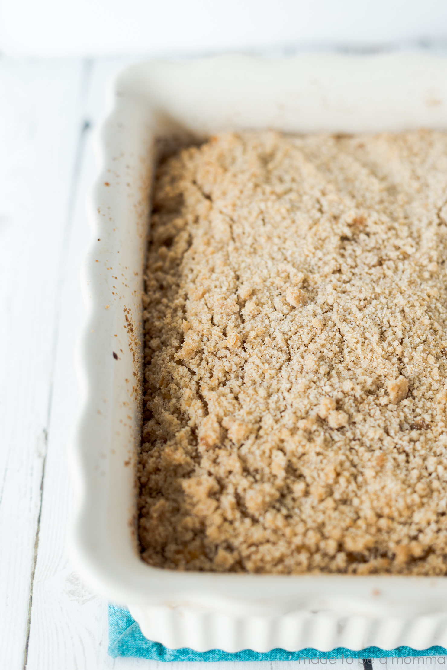 This Cake Mix Pumpkin Crumb Cake is full of flavor and stays moist for days! 