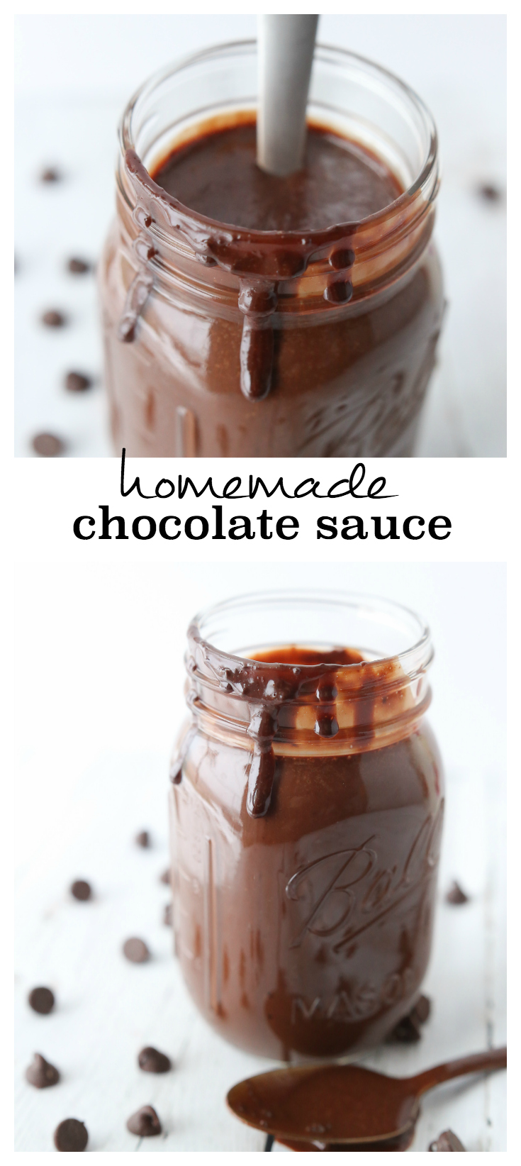 Homemade Chocolate Sauce: simple and delicious chocolate sauce that is great in milk or as a topping on desserts
