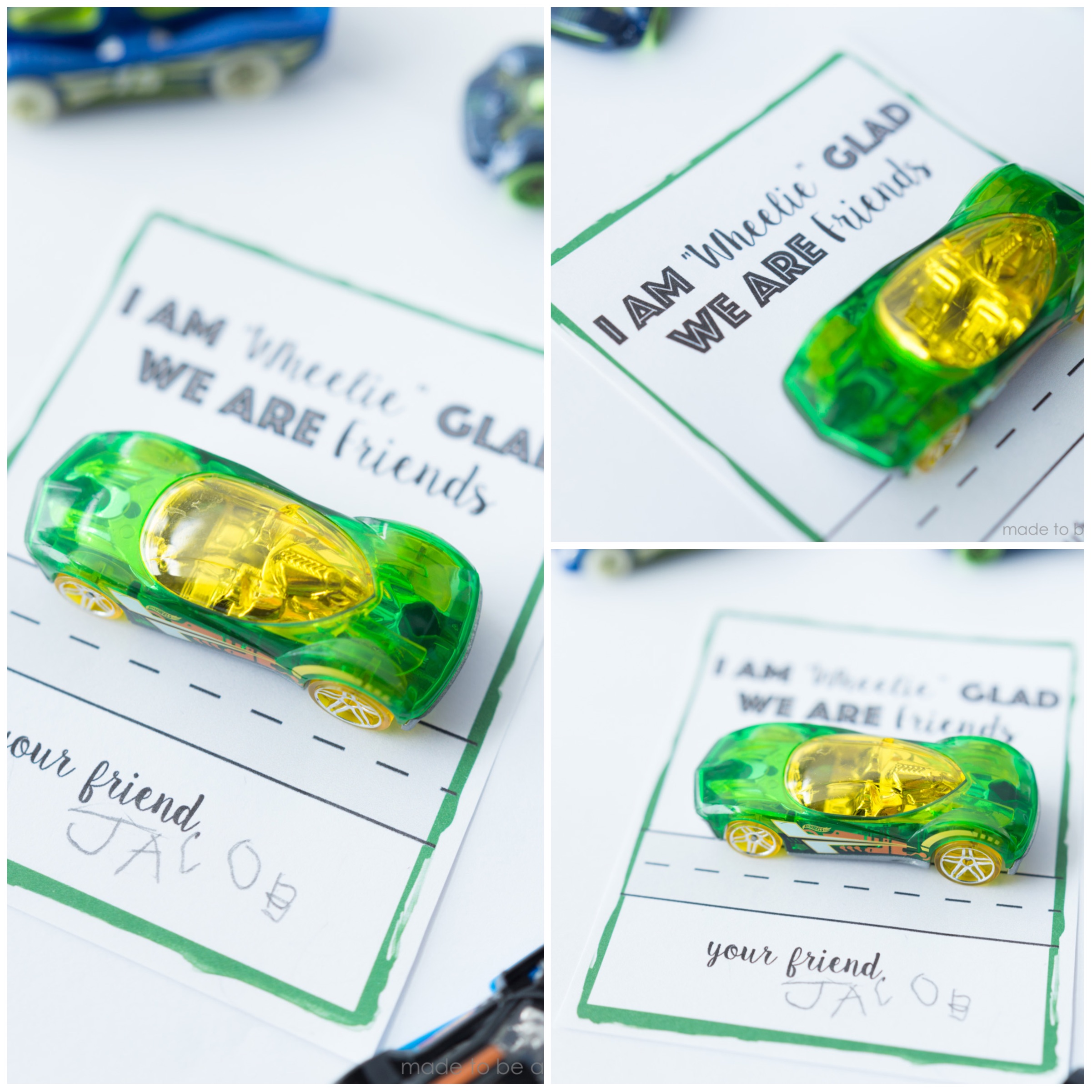Race Car Valentine Printable
