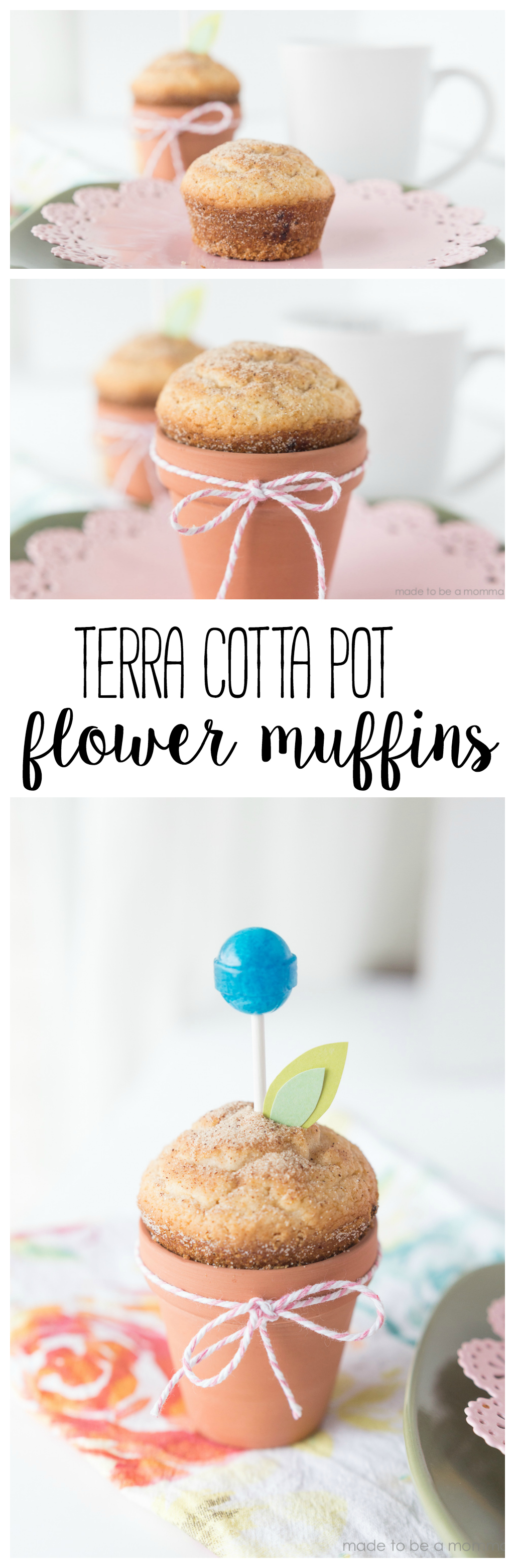 Terra Cotta Pot Flower Muffins: the perfect place setting at any spring or summer time brunch!