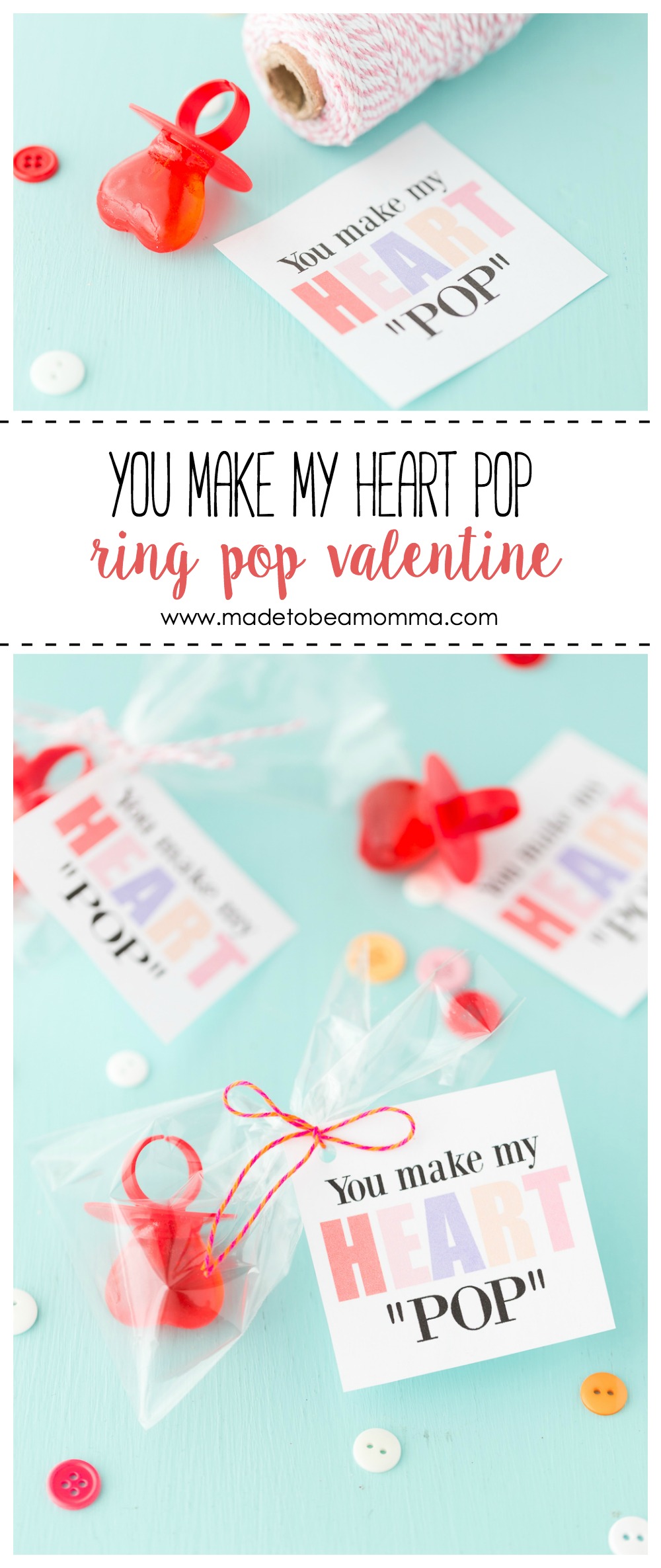 Ring Pop Valentine Made To Be A Momma