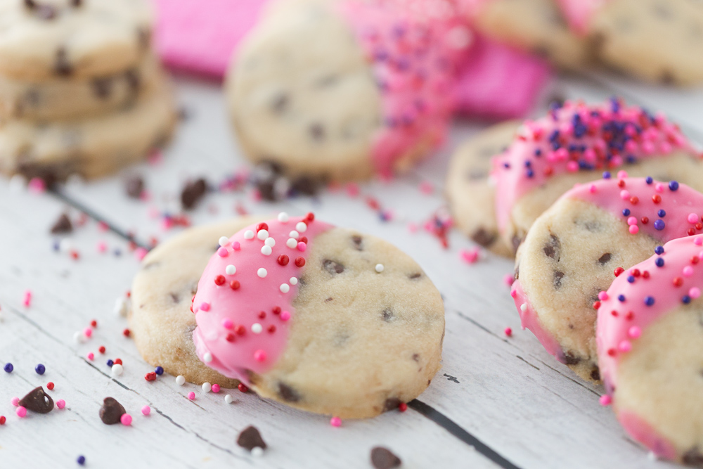Dipped Chocolate Chip Cut Out Cookies