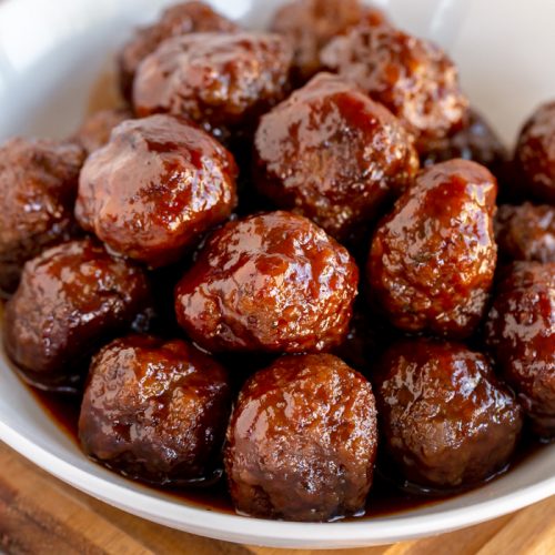 Slow Cooker Cocktail Meatballs - Made To Be A Momma