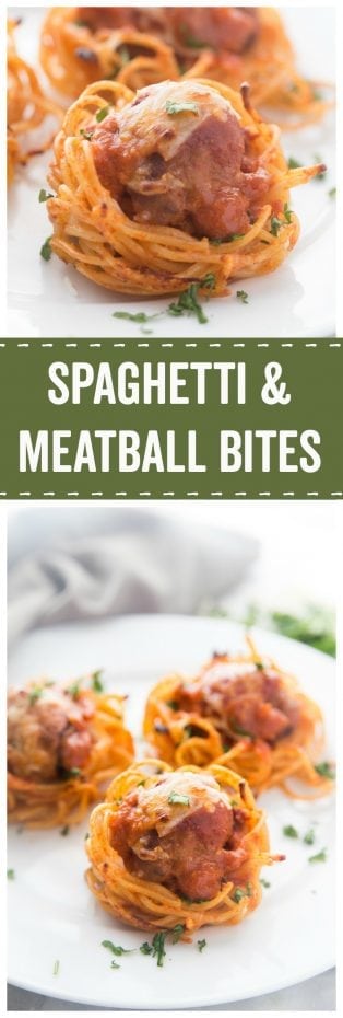 Spaghetti & Turkey Meatball Bites - Made To Be A Momma