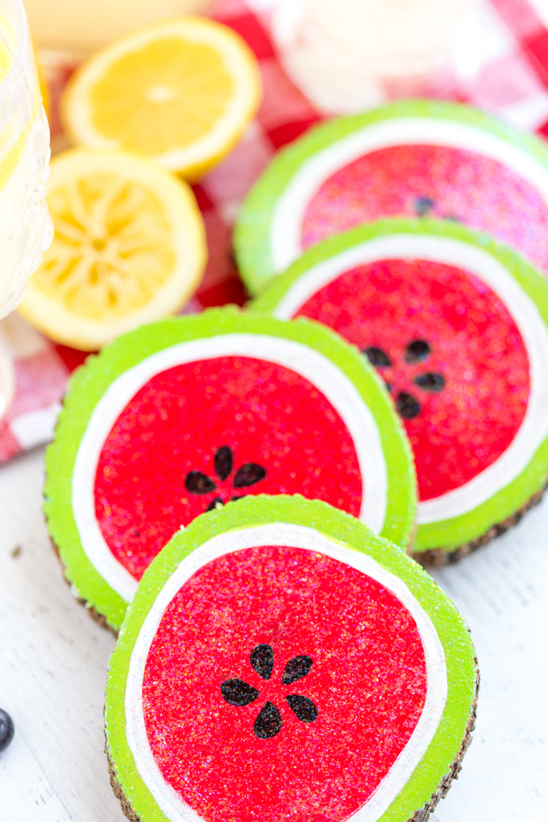 DIY Watermelon Coasters