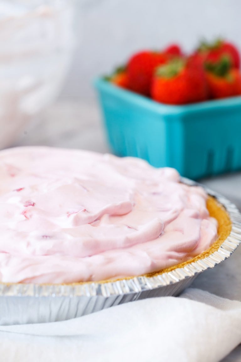 Easy Frozen Strawberry Pie - Made To Be A Momma