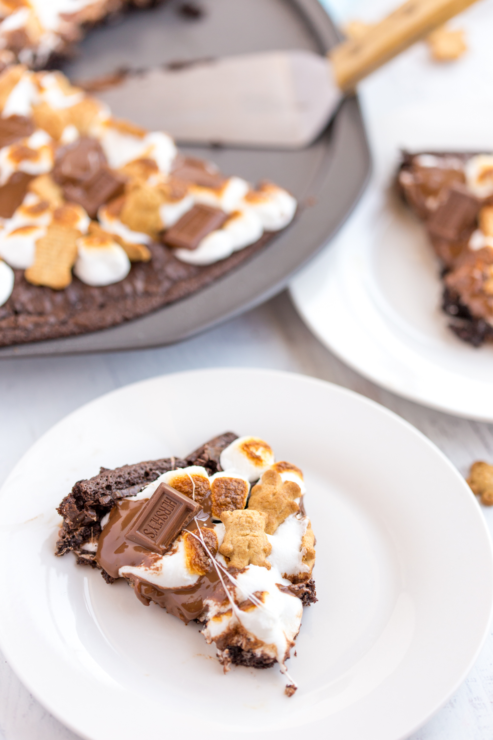 Single Serving S'mores Brownie Pizza