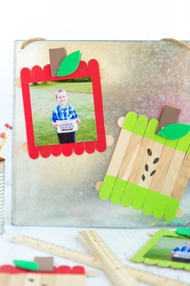 Apple Popsicle Stick Frame Made To Be A Momma
