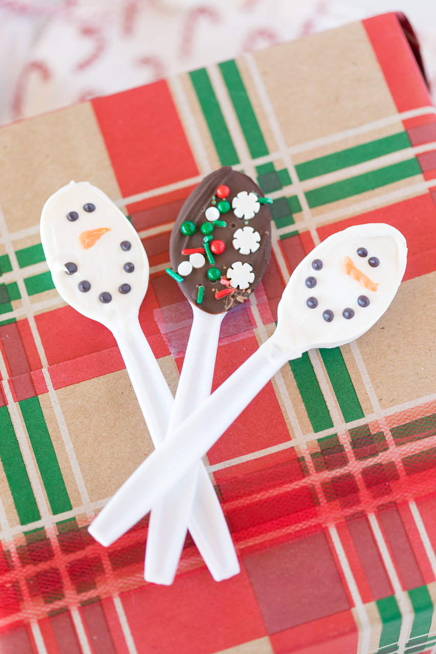 Hot Chocolate Snowman Spoons