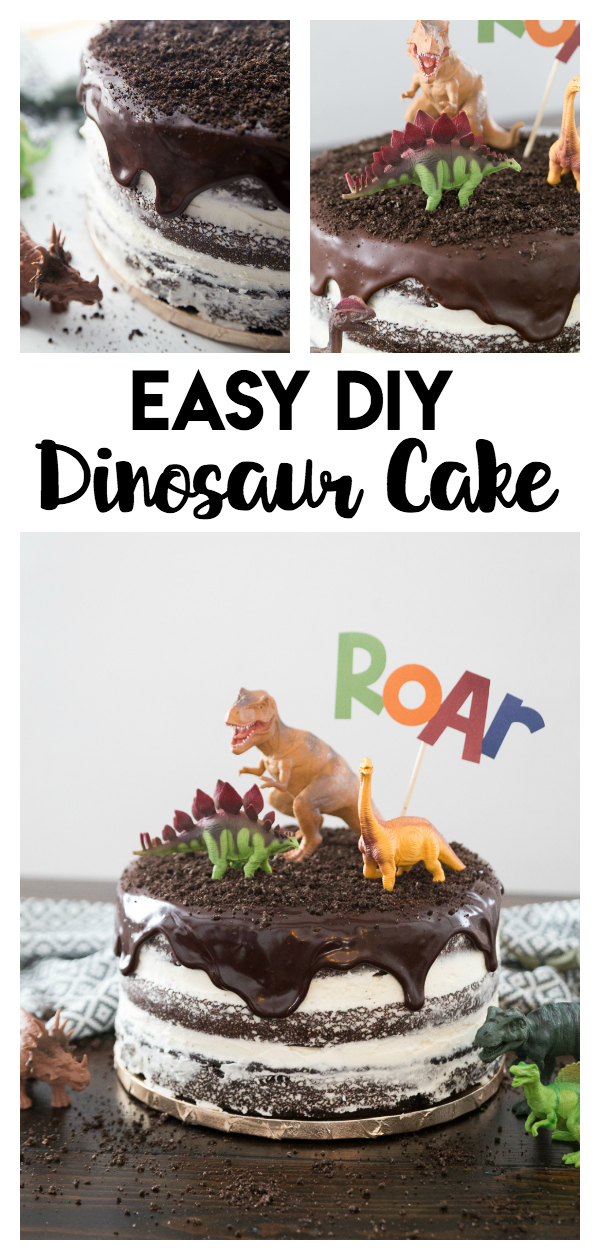 Dinosaur Cake: a simple and fun step by step tutorial to make you own dinosaur cake that is perfect for any dino lover!