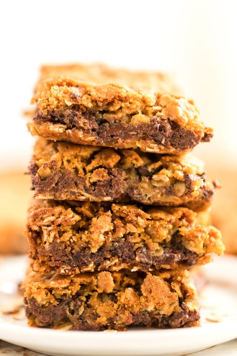 Chocolate Chip Oatmeal Cookie Bars - Made To Be A Momma