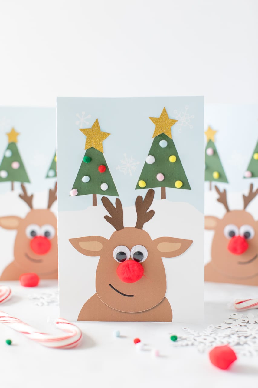 Reindeer DIY Christmas Cards