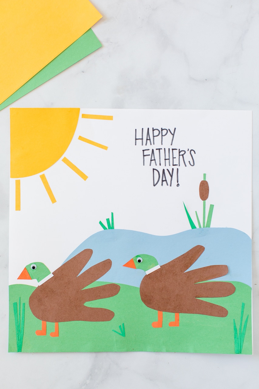 Father's Day Handprint Duck Card