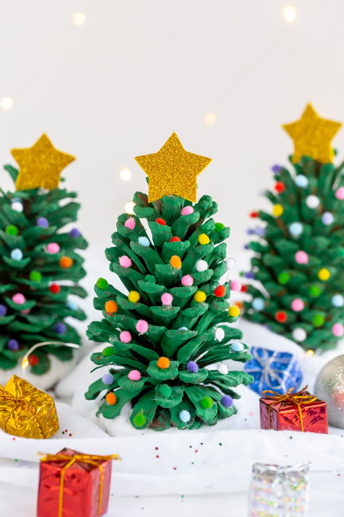 Decorate Pinecone Christmas Trees - Crafty Morning