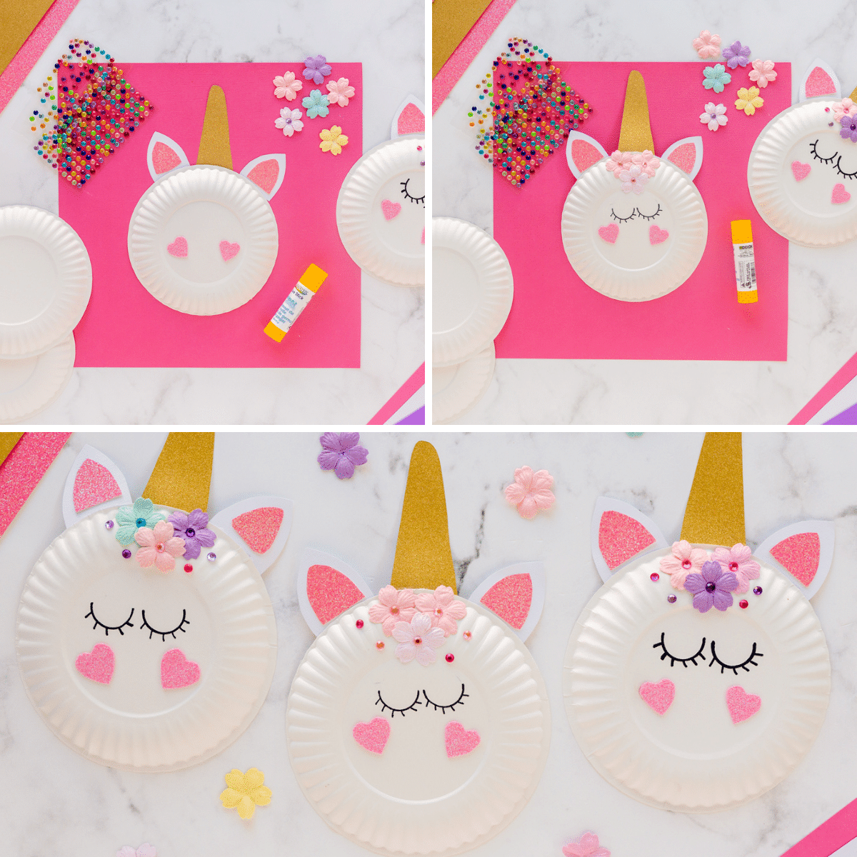 Paper Plate Unicorn Craft - Stylish Cravings Easy To Make Crafts