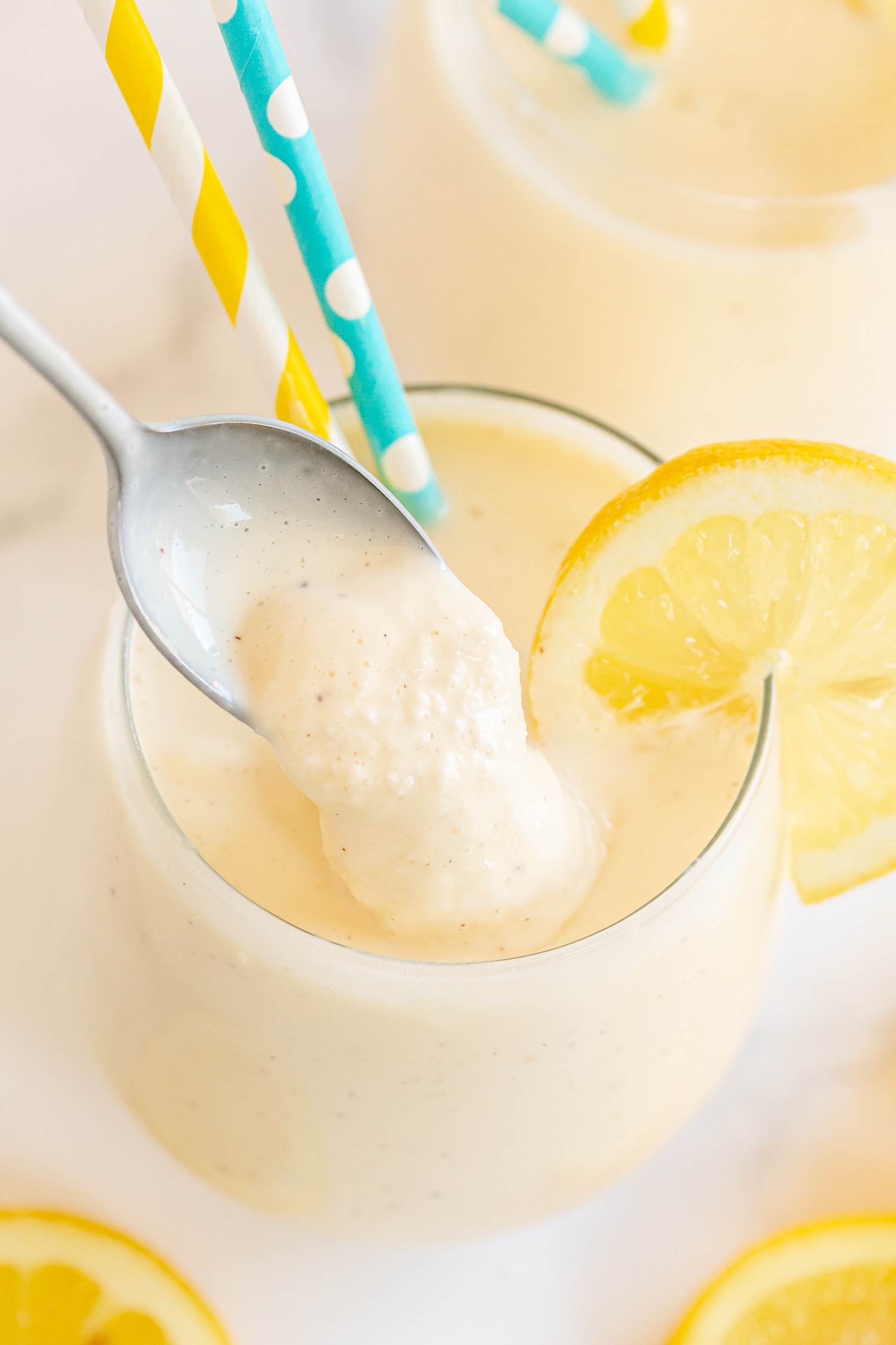spoonful of frosted lemonade