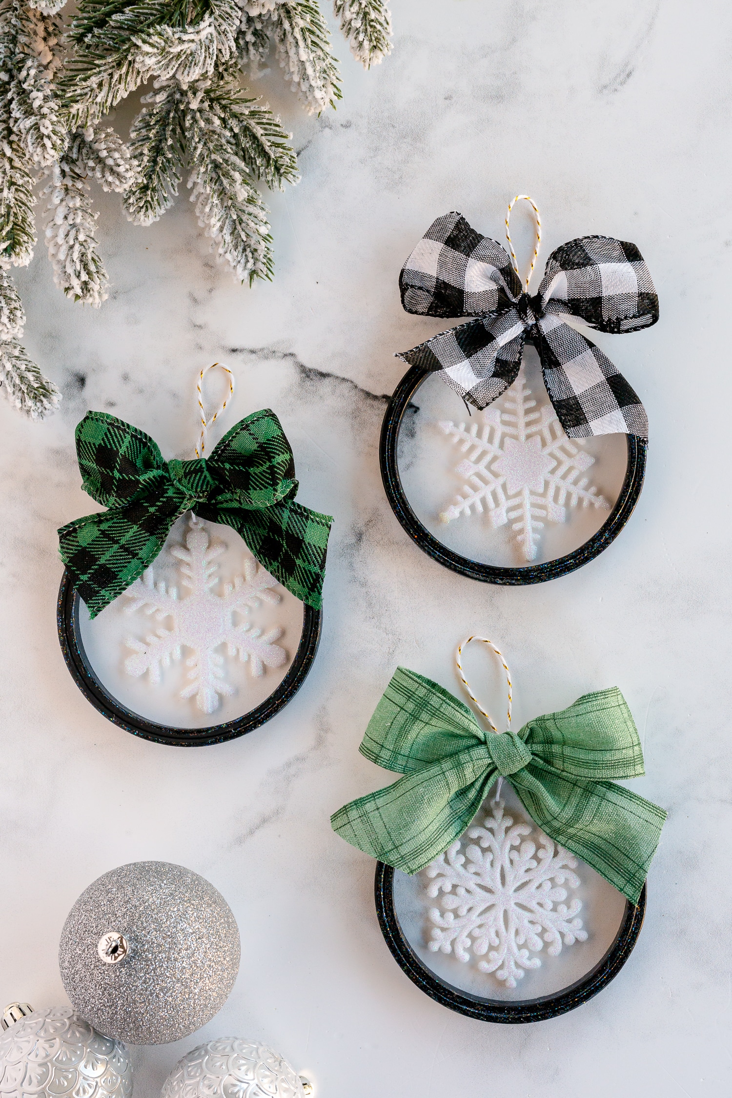 Embroidery Hoop Ornaments - Made To Be A Momma