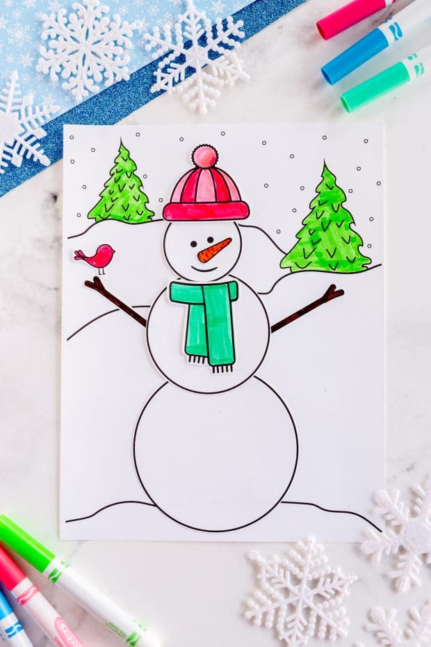 Build a Snowman Printable Craft - Made To Be A Momma