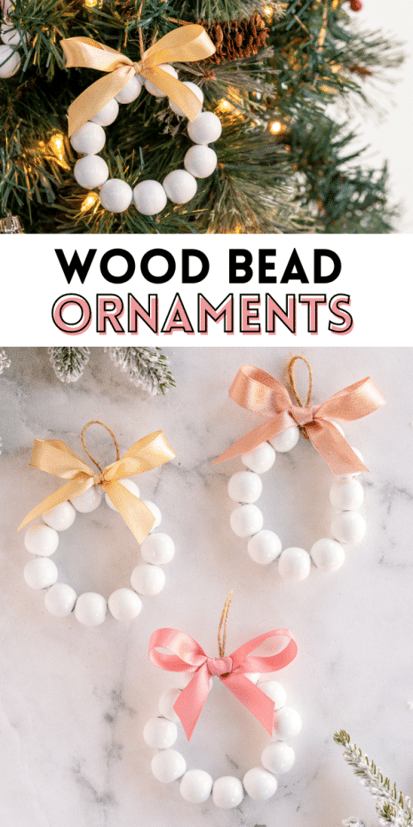 Wooden Bead Christmas Ornaments