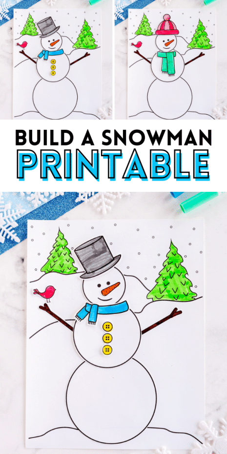 Build a Snowman Printable Pinterest Image