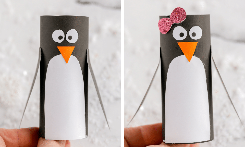 Penguin craft - boy and girl version