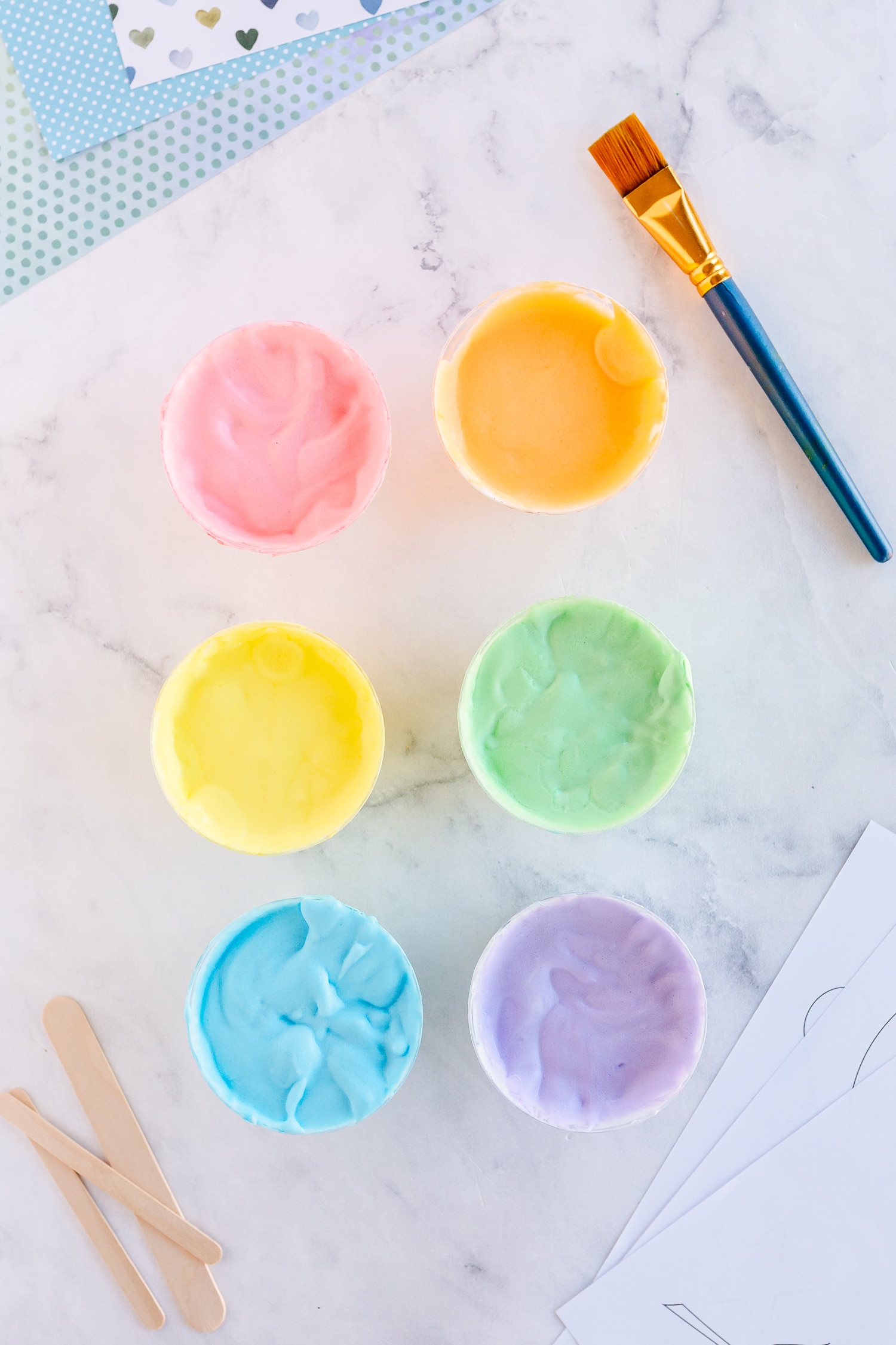puffy paint recipe in 9 ounce pastic cups