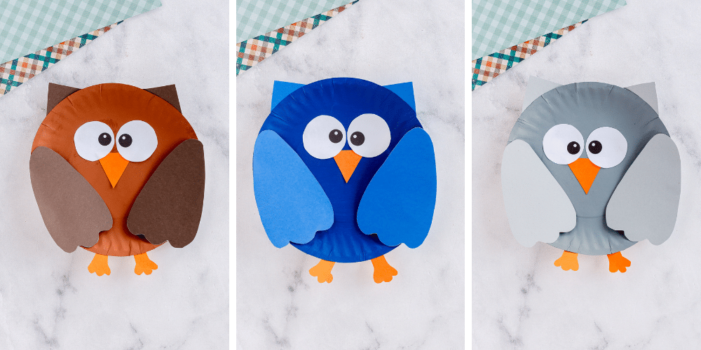 paper plate owls