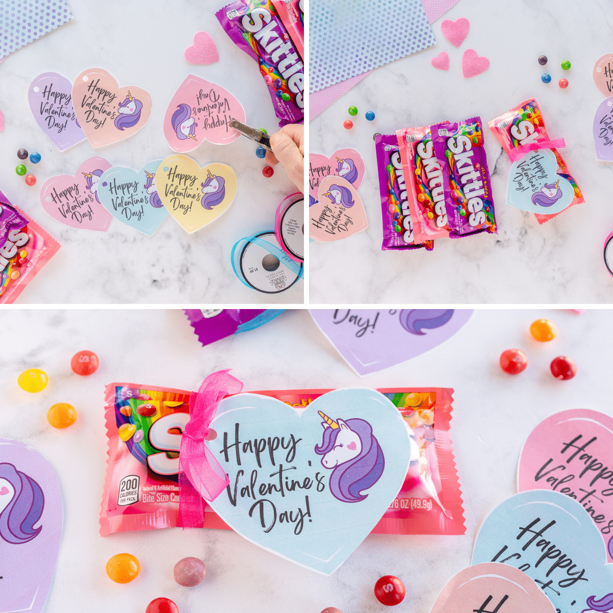 collage to make skittles valentine