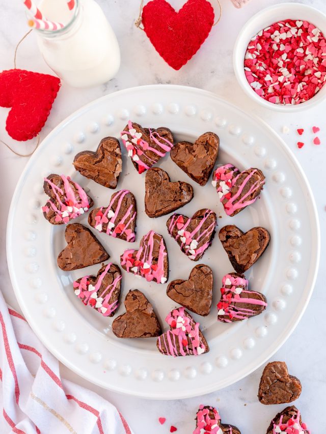 Heart-Shaped Valentine’s Day Brownies