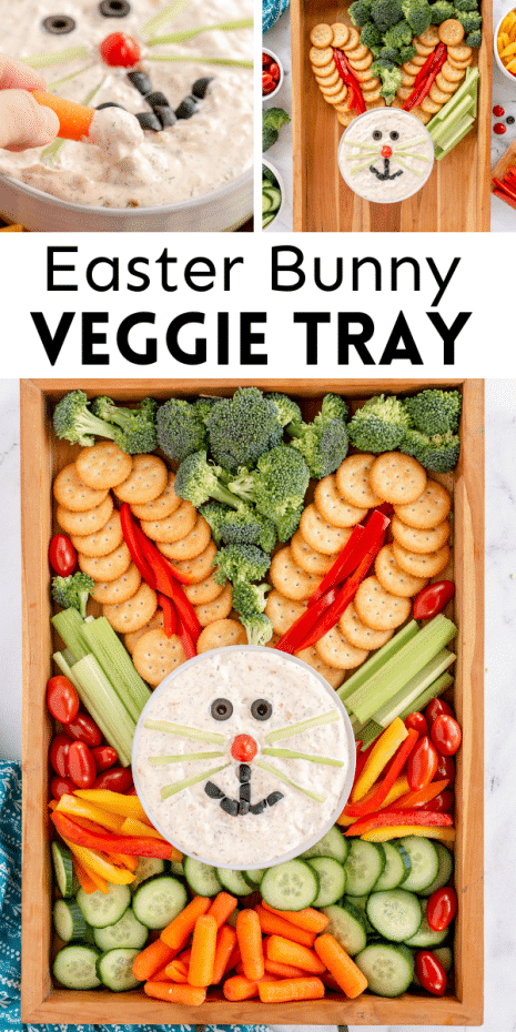 Easter Bunny Veggie Tray Pinterest Image