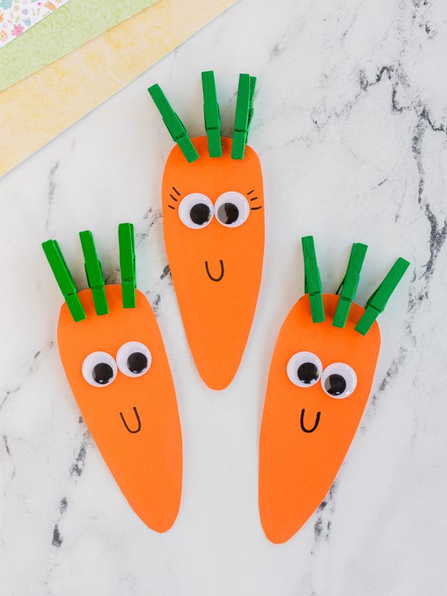 Easy Clothespin Carrot Craft