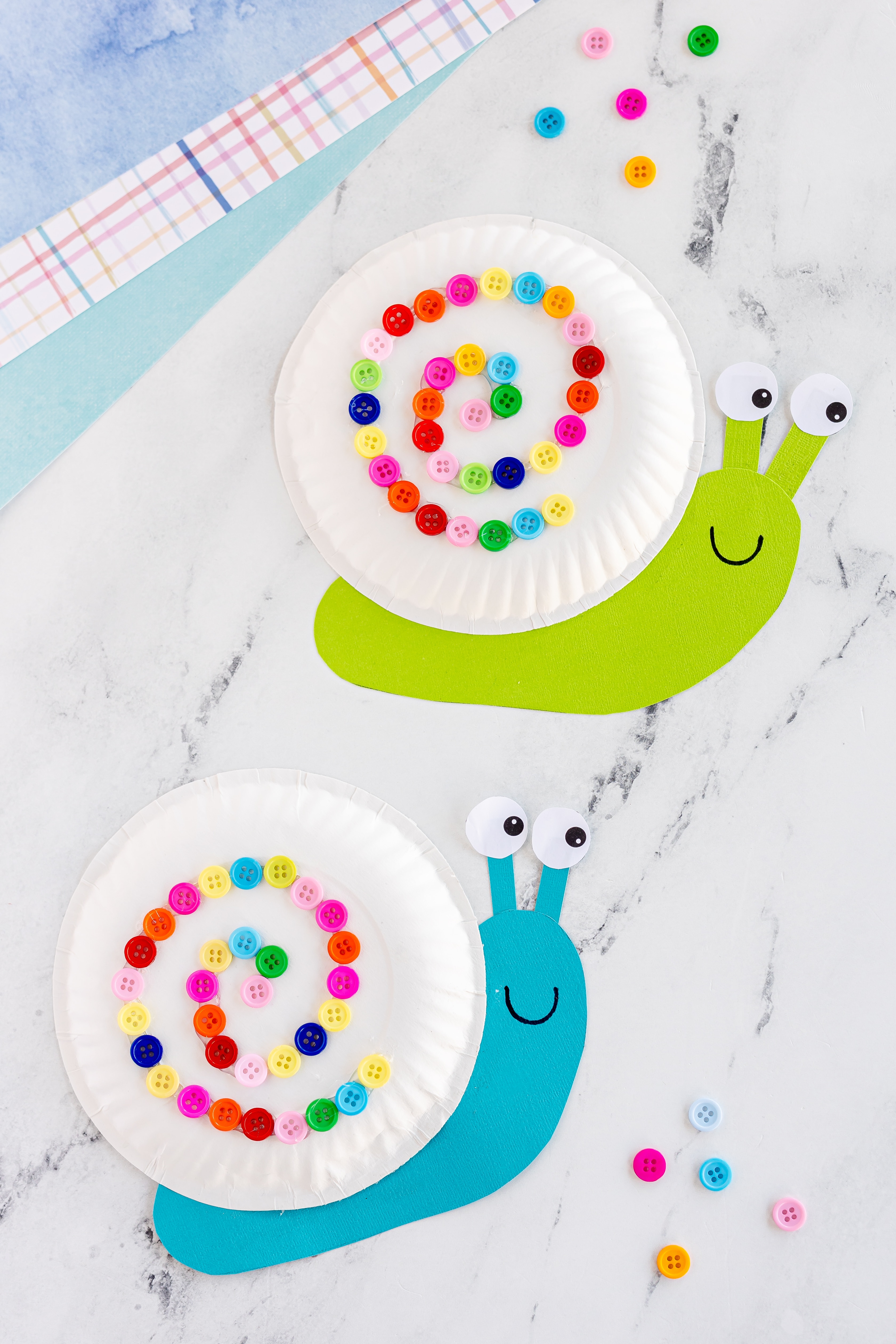 Finished Paper Plate Snail Craft
