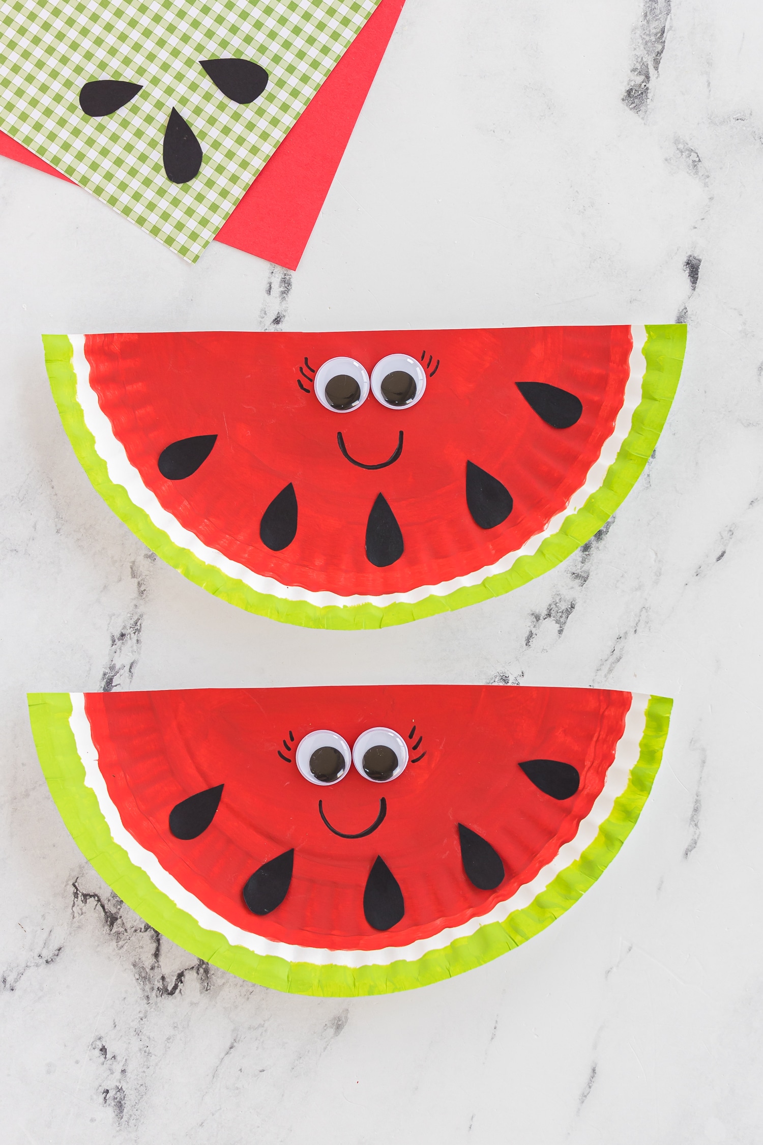 Paper Plate Watermelon Craft