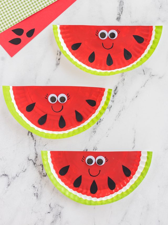 Paper Plate Watermelon Craft