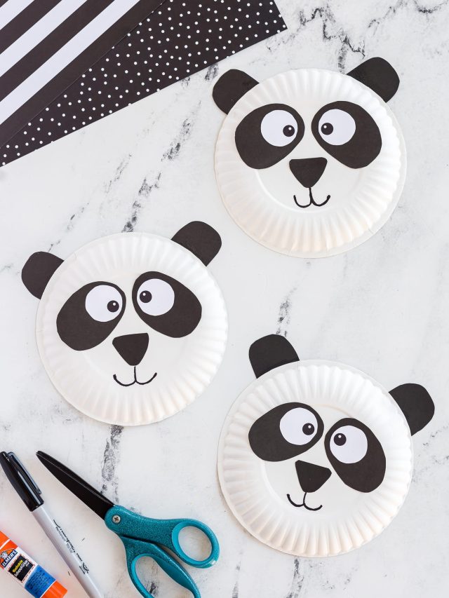 Paper Plate Pandas