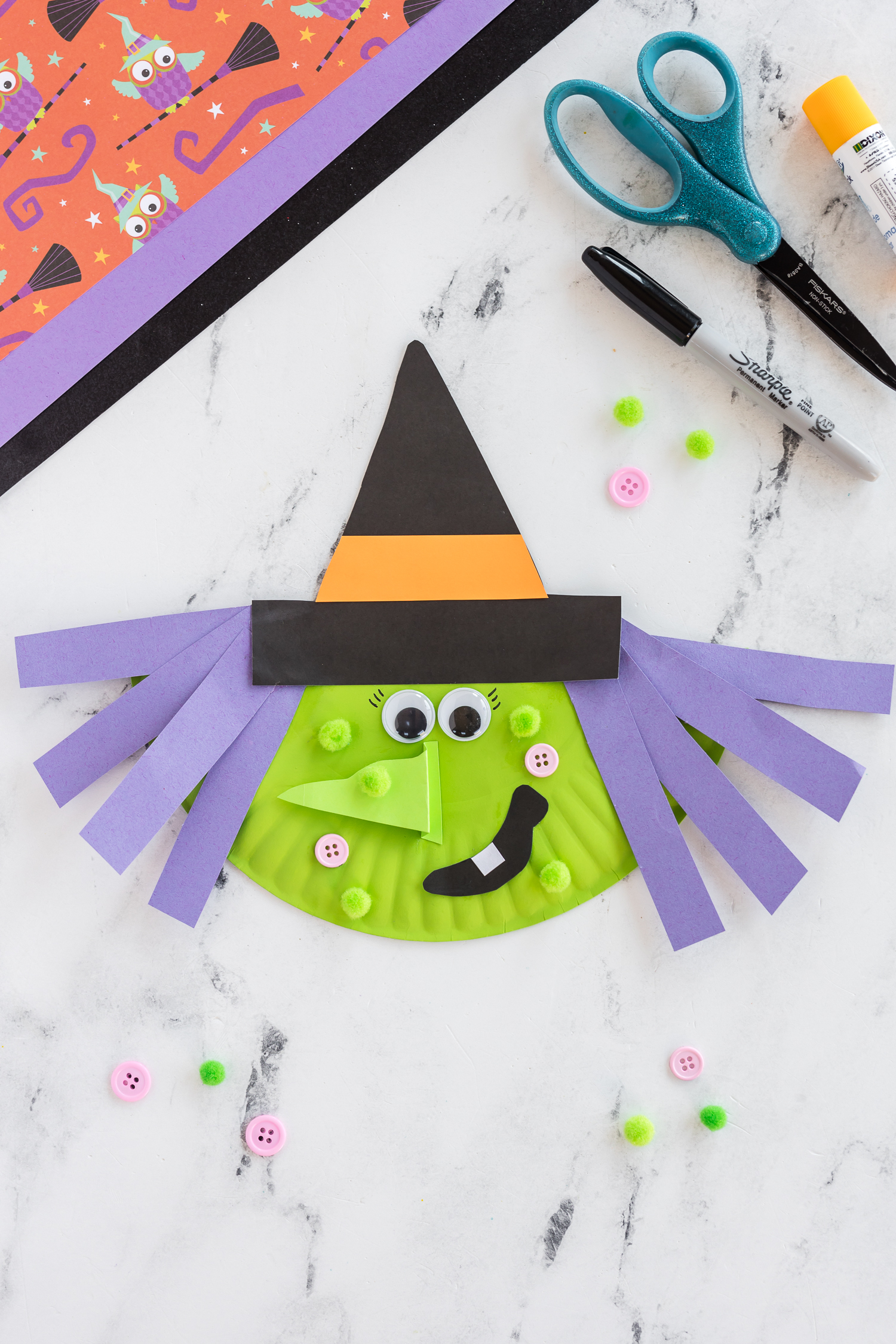 Paper Plate Witch Craft