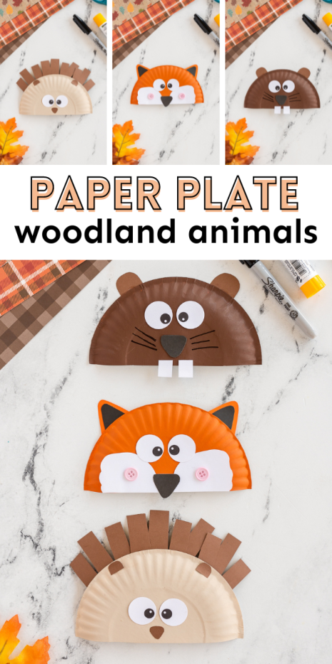 Use these forest paper plate animals to learn about deer, bears, and raccoons, practice fine motor skills, and read fun forest stories.