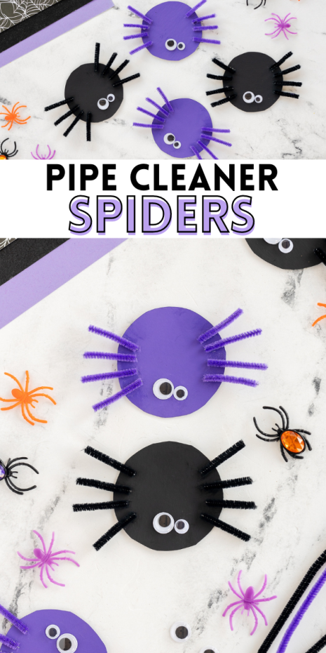These easy pipe cleaner spiders will be a hit this spooky season as you do simple Halloween crafts with your kids.