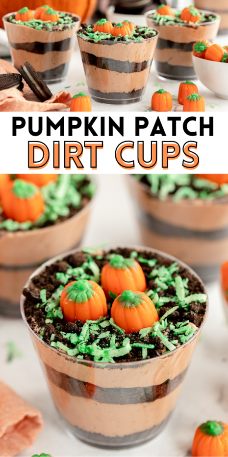 Simple pumpkin dirt cups that both adults and kids will love to make and eat! Use them for fall parties and get togethers.